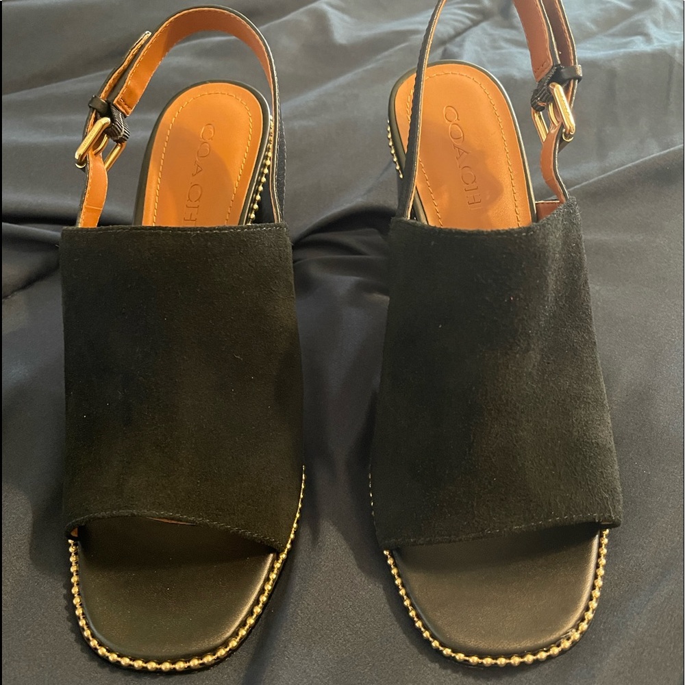 Authentic Coach Suede Sandals